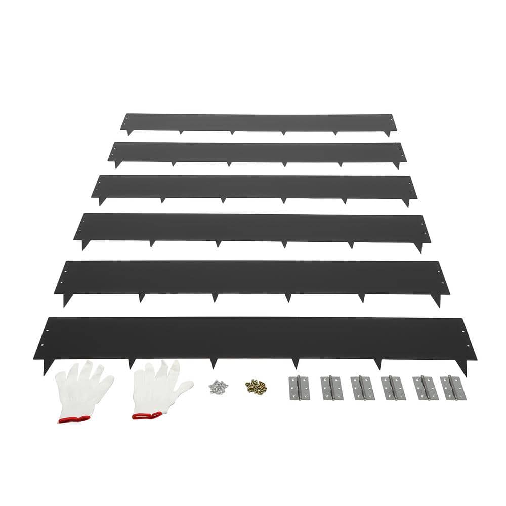 3.3 ft. x 8.4 in. x 0.071 in. Black Steel Landscape Edging Yard Lawn Garden Metal Border Edge Decor (6 Pieces) price history on PriceWatchPro
