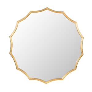 40 in. W x 40 in. H Round Sunburst Framed Gold Mirror Wall Decor Mirror for Entryway Bedroom Living Room