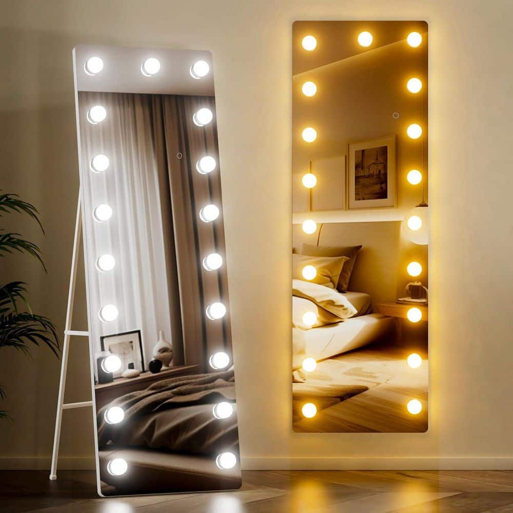Spartan Clear 19-Bulbs Hollywood Mirror 21 in. W x 64 in. H Rectangular Aluminum LED Full Length Mirror price history on PriceWatchPro