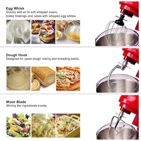 Electric Hand Mixer Handheld Electric Eggbeater With 4 Whisks For Egg Cake  Cream Dough Us Plug 110v