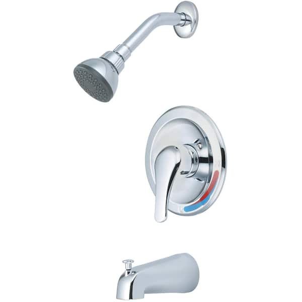 Olympia Faucets Elite 1-Handle Wall Mount Tub and Shower Faucet Trim Kit in Polished Chrome (Valve not Included)