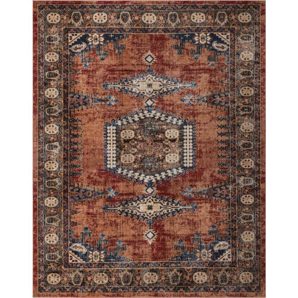 Unique Loom Utopia Larissa Terracotta 10' 0 x 13' 1 Area Rug 3187543 The Home Depot