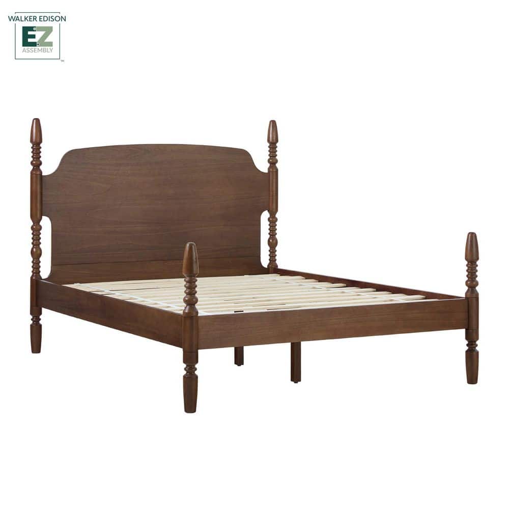 Vivienne Traditional Easy Assembly Solid Wood Turned Spindle Bed