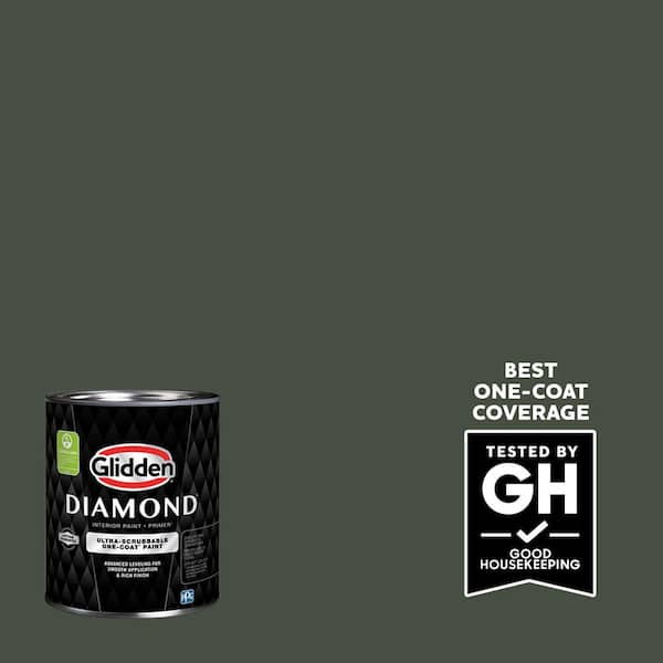 Glidden Diamond 1 qt. PPG1033-7 Charcoal Smoke Eggshell Interior Paint with Primer
