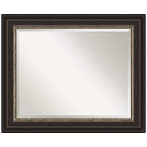 Medium Rectangle Bronze Bronze/Copper Metallic Beveled Glass Modern Mirror (28.25 in. H x 34.25 in. W)