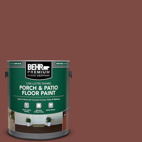 BEHR PREMIUM 1 gal. #PFC-02 Brick Red Low-Lustre Enamel Interior/Exterior Porch and Patio Floor Paint