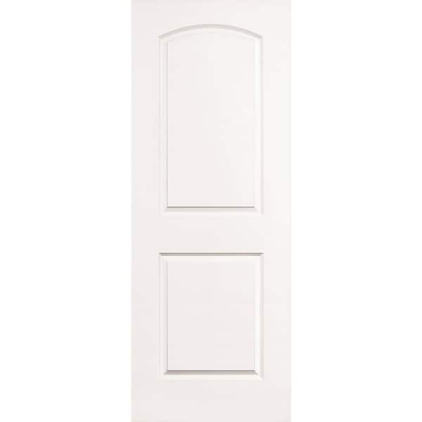 Steves & Sons 28 in. x 80 in. 2 Panel Roundtop Hollow Core White Primed Wood Interior Door Slab