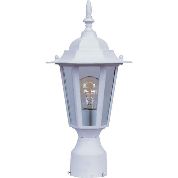 Maxim Lighting Builder Cast 1-Light White Outdoor Pole/Post Mount