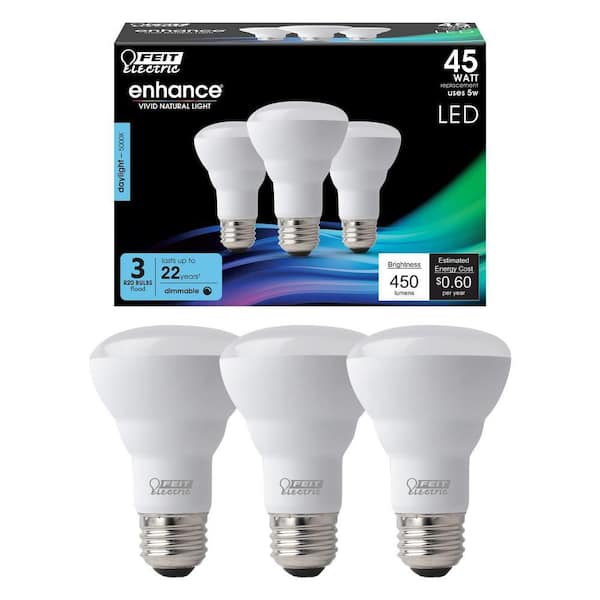 Feit Electric 45-Watt Equivalent R20 Dimmable CEC 90+ CRI Track