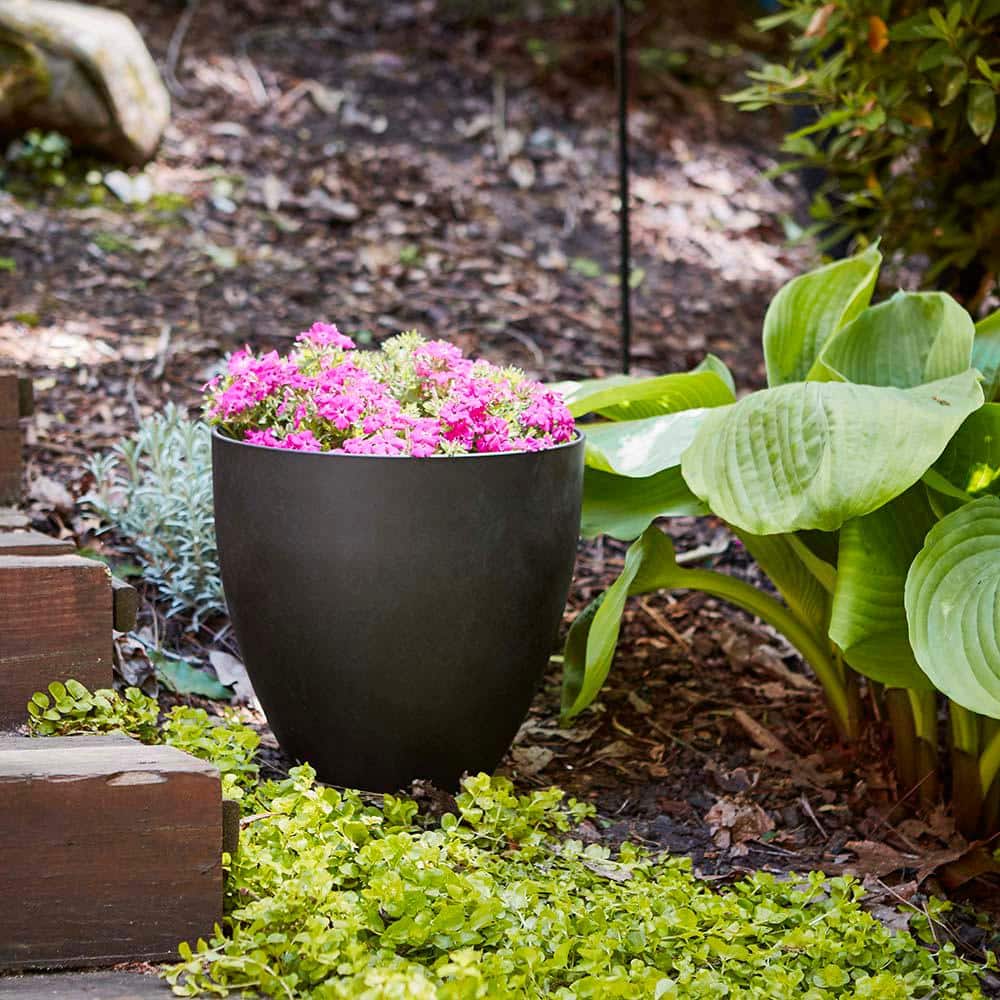 Medium Coffee Resin Egg-Shaped Indoor/Outdoor Planter