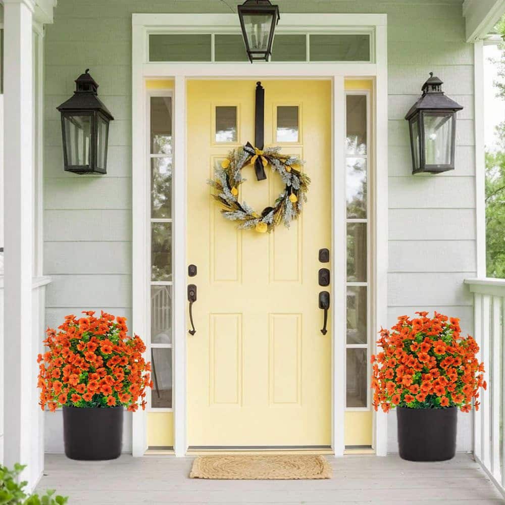 Afoxsos 15.7 in. Artificial Boxwood Tree 2-Pack Outdoor UV