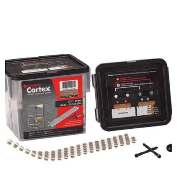 Collated Cortex 2-1/2" Deck Screws w/ Collated Plugs & Bits TORX ttap-For Trex Decking Biscayne (224 Scre