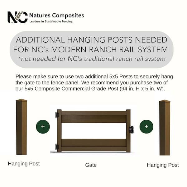 Outdoor Essentials Ranch 2-Rail 5-ft H x 5-in W White Vinyl Line Fence Post (Unassembled)