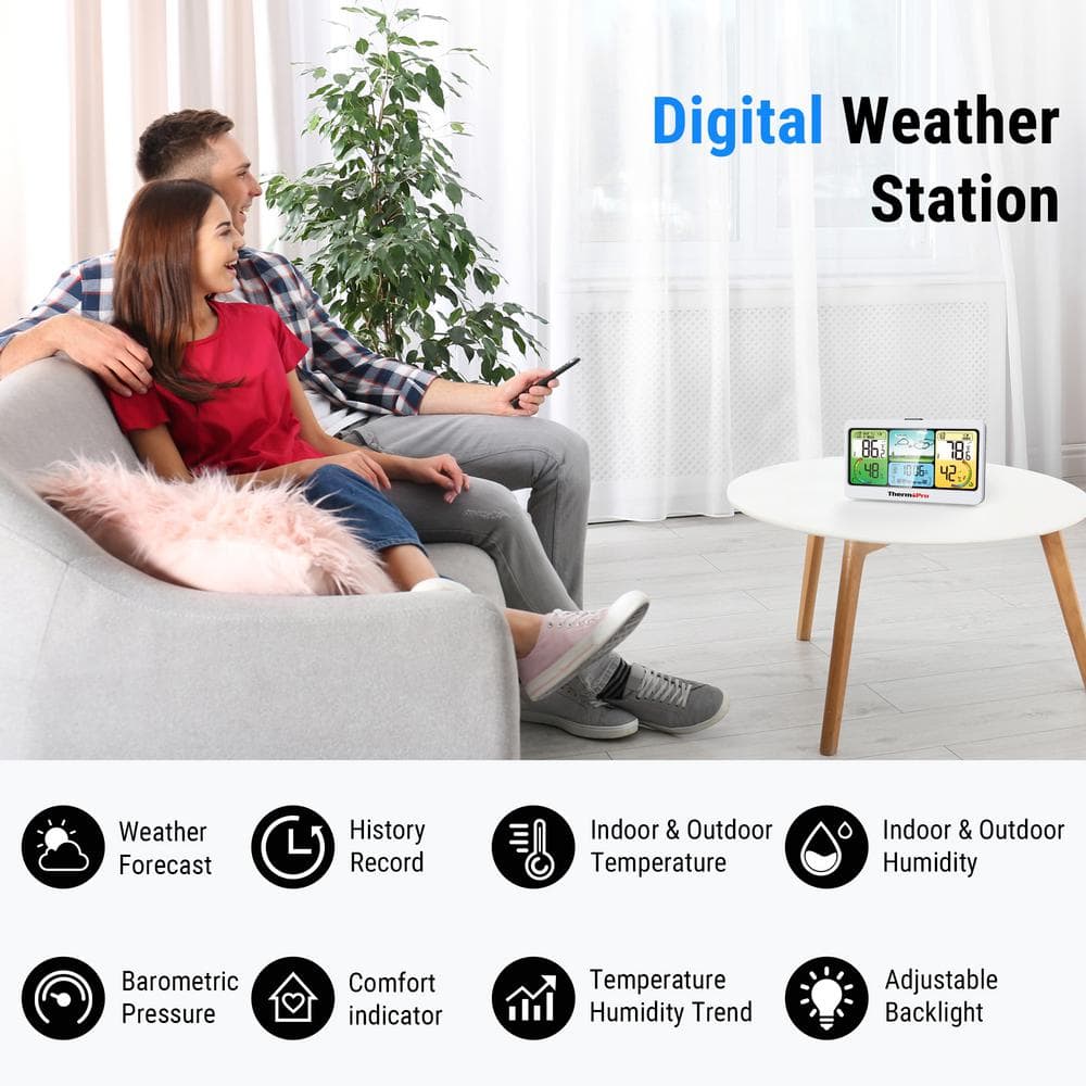 ThermoPro 1000FT Wireless Indoor Outdoor Weather Station with LCD Display