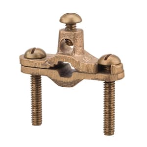 3/8 in. - 1 in. Pipe Heavy Duty Bronze Ground Clamp Direct Burial for Rebar 2 AWG Ground Wire Max