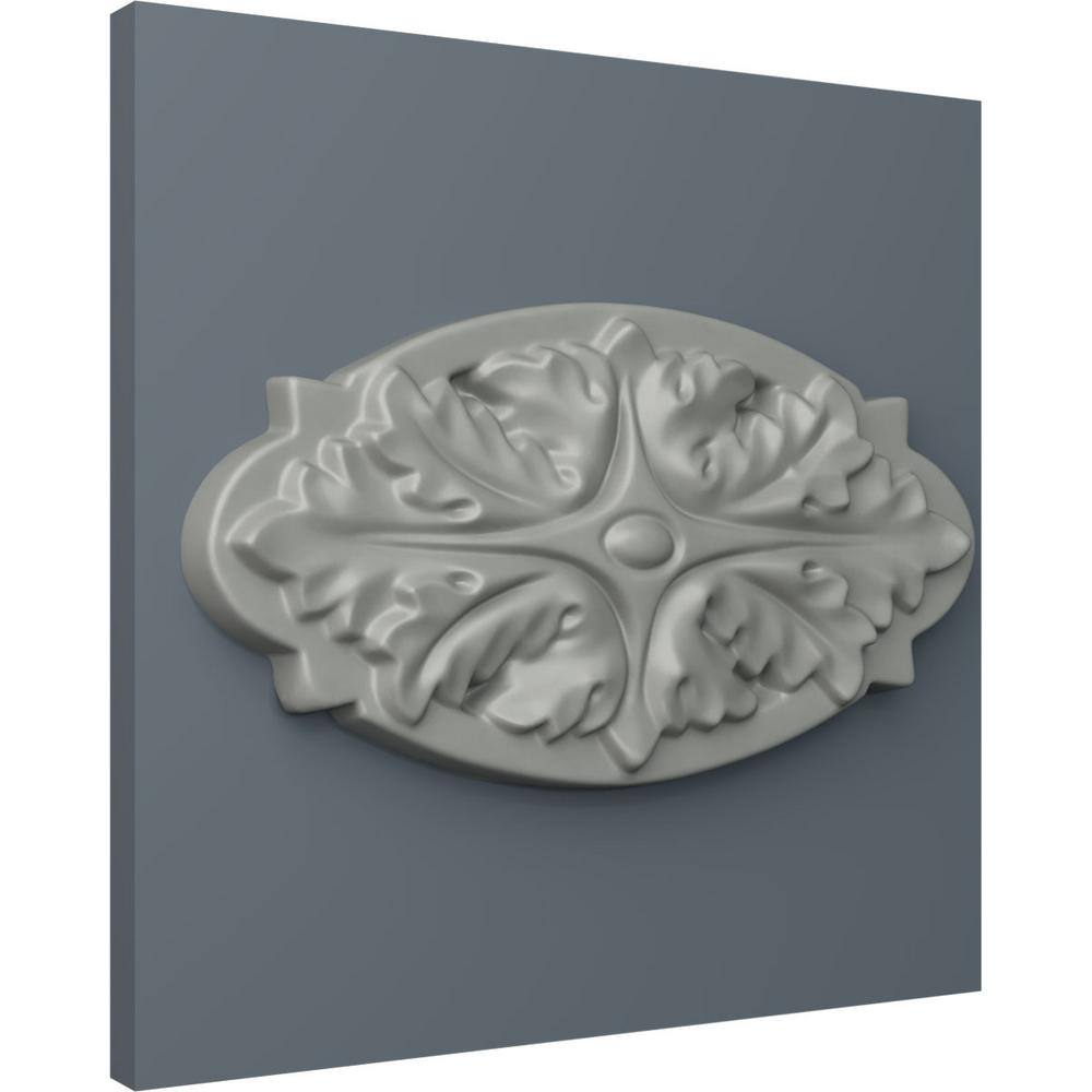 Gray Polyurethane Decorative Applique Onlay, 5.75" Wide