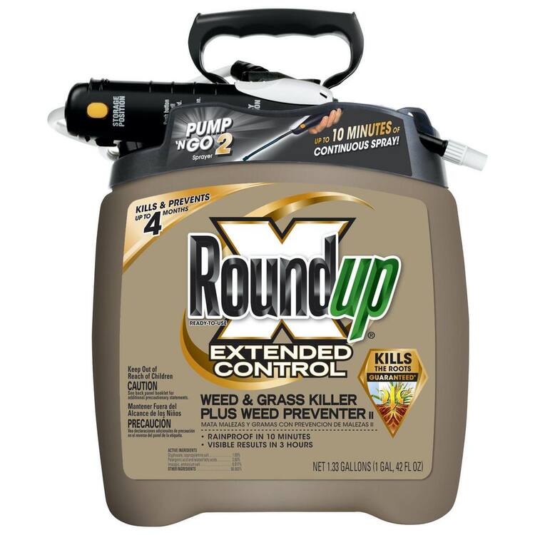 Roundup 1.33 Gal. ReadtoUse Pump 'N Go Extended Control Weed and Grass Killer Home Depot