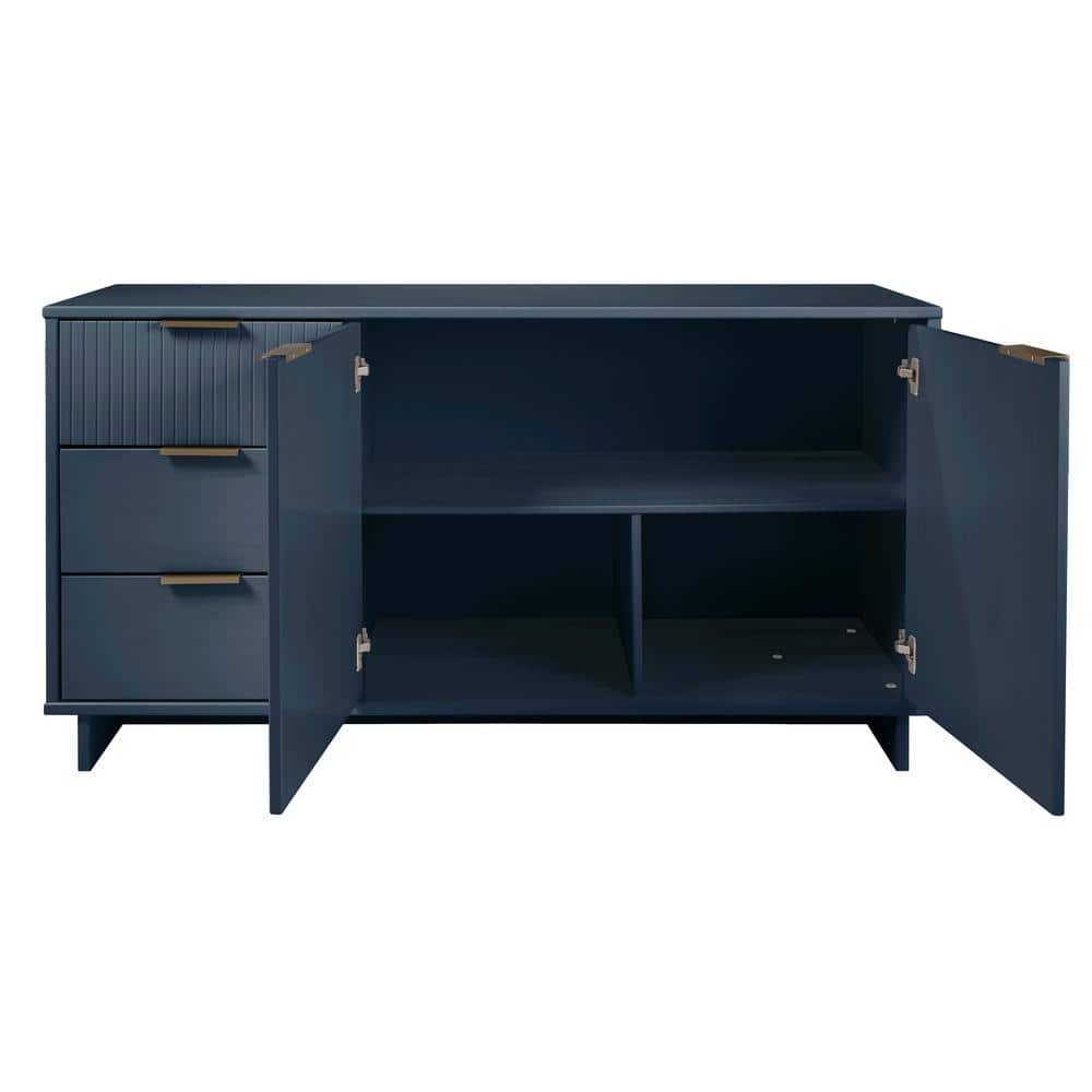 Granville 55" Midnight Blue MDF Modern Sideboard