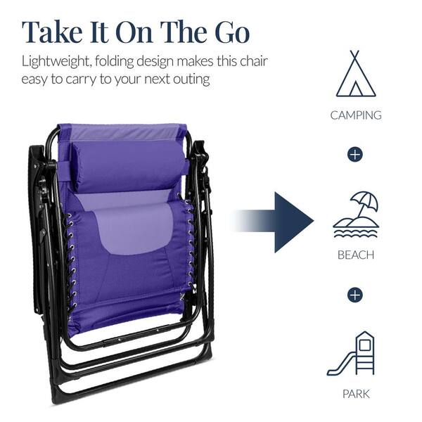 Best Choice Products Oversized Padded Zero Gravity Purple/Violet