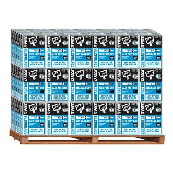 DAP Alex Fast Dry 10.1 oz. White Acrylic Latex Plus Silicone Caulk (1,296 Unit/Pallet)