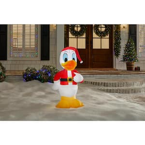 3.2 ft. LED Donald Duck in Santa Outfit Christmas Airblown® Inflatable