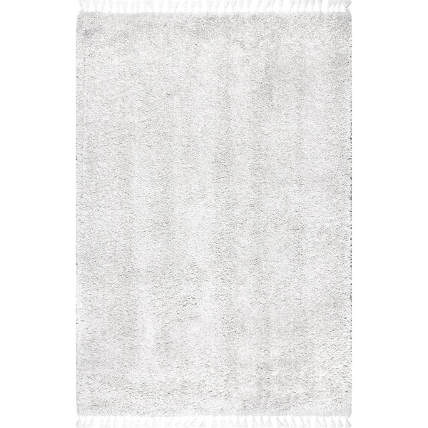 Neva Plush Shag Ivory 4 ft. x 6 ft. Area Rug