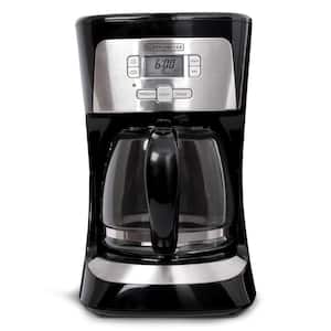 12-Cup Programmable Stainless Steel Drip Coffee Maker with Glass Carafe