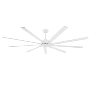 96 in. 9-Blades Indoor Ceiling Fan in White with Remote