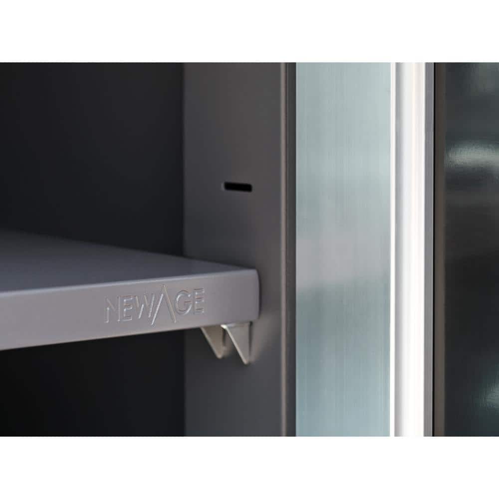Slate Gray Aluminum Outdoor Kitchen 2-Door Cabinet Base
