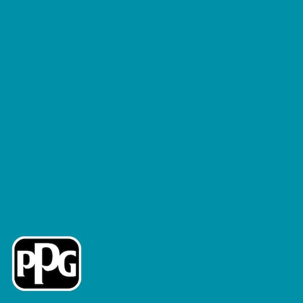 1 gal. PPG1236-7 Mediterranean Blue Semi-Gloss Door, Trim and Cabinet Paint Low VOC