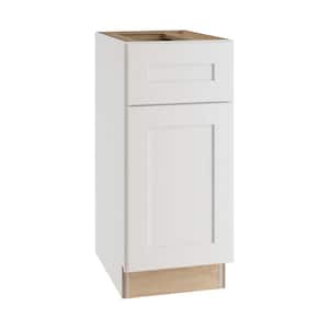 Newport Pacific White Plywood Shaker Assembled Base Kitchen Cabinet 2 ROT Soft Close Left 12 in W x 24 in D x 34.5 in H