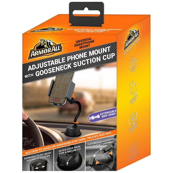 Armor All Adjustable Universal Smartphone Mount With Gooseneck Suction Cup