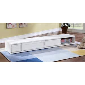 Crescent City White Underbed Storage with Sliding Doors (10.5 in. H x 74.74 in. W x 19.125 in. D)