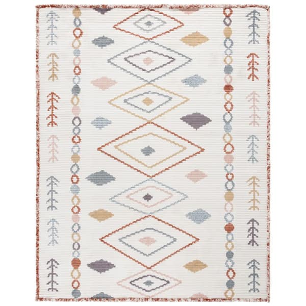 Marrakesh 8 ft. x 10 ft. Ivory/Multi Diamond Western Area Rug