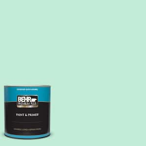 BEHR PREMIUM PLUS 5 gal. #430A-2 Seafoam Spray Flat Low Odor Interior Paint  & Primer 105005 - The Home Depot