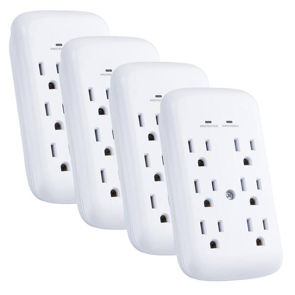 Extension Cord 6 Ft Flat , Tcstei Ultra-Thin Flat Plug Surge Protector Power Strip, 3-Sided Power Bar