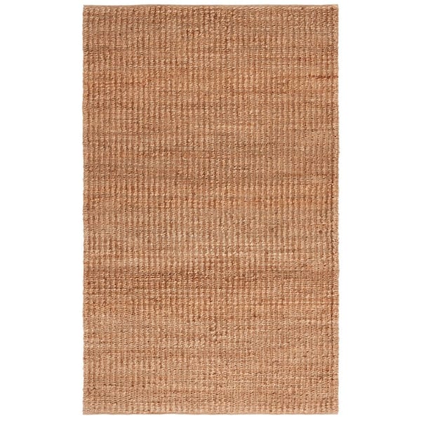 Natural Fiber 6 ft. x 9 ft. Natural Solid Woven Modern Area Rug