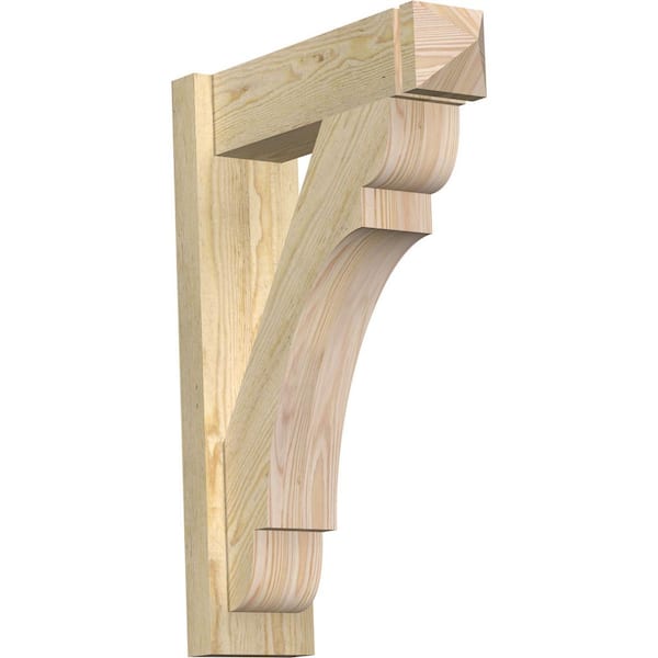 Ekena Millwork 6 in. x 28 in. x 20 in. Douglas Fir Olympic Arts and Crafts Rough Sawn Outlooker