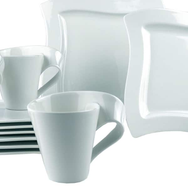 toevoegen aan saai verzameling Villeroy & Boch New Wave 12-Piece Modern Glazed Porcelain Dinnerware Set  (Service for 4) 1025257053 - The Home Depot