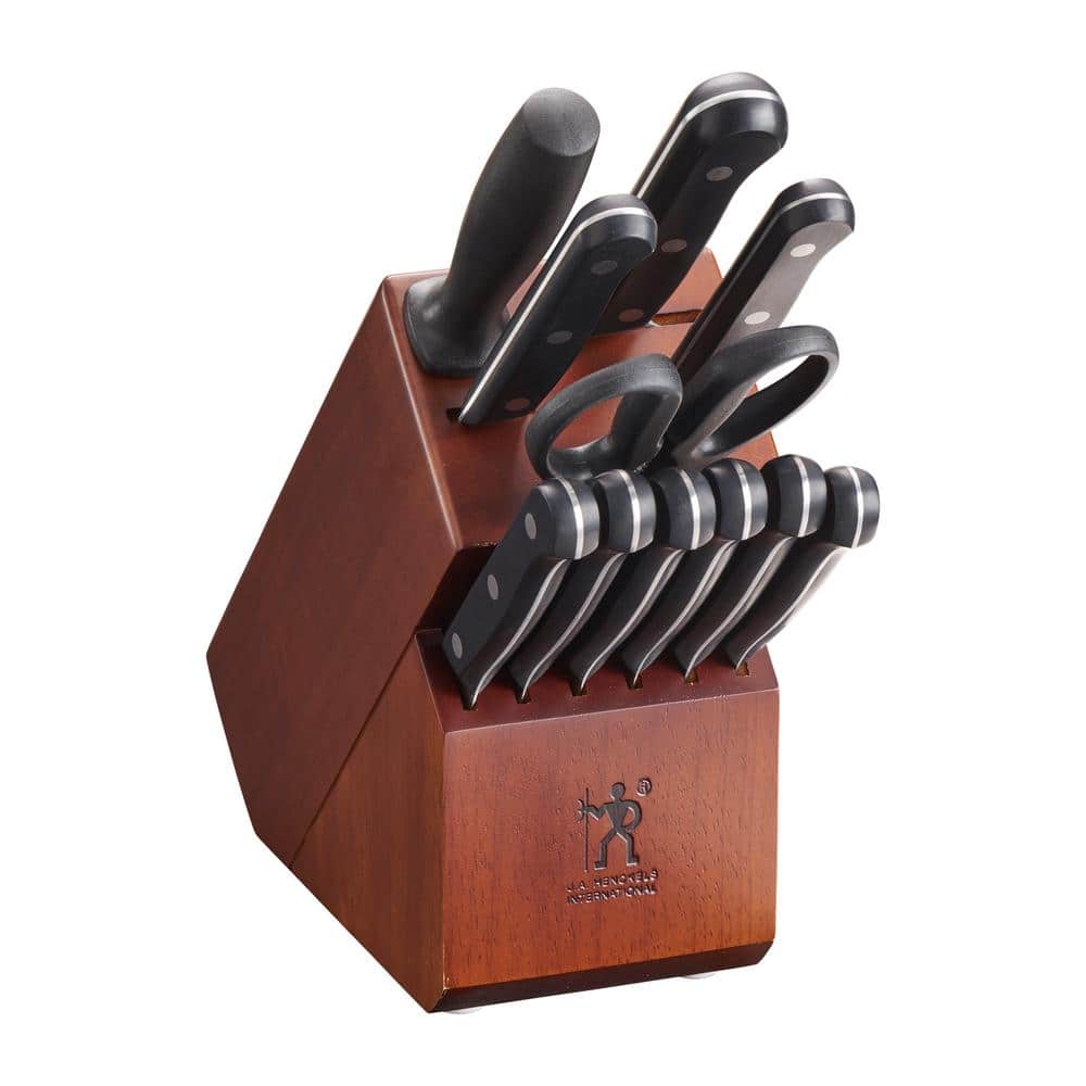 HENCKELS Dynamic Razor-Sharp 15-Piece Knife Set, German Engineered Informed by 100+ Years of Mastery, Chefs Knife, Dark Brown