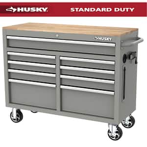 Tool Storage 46 in. W Gloss Gray Mobile Workbench Cabinet