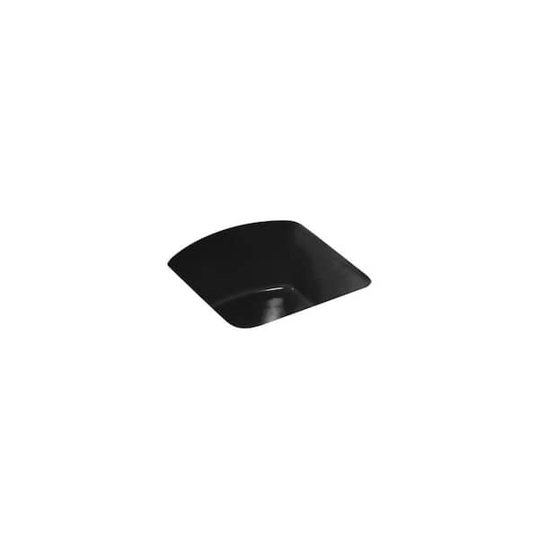 KOHLER Napa Black 19 in. Cast Iron Undermount Bar Sink