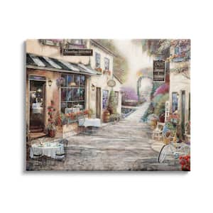 Village City Architecture Bistro Scene By Ruane Manning Unframed Print Architecture Wall Art 36 in. x 48 in.