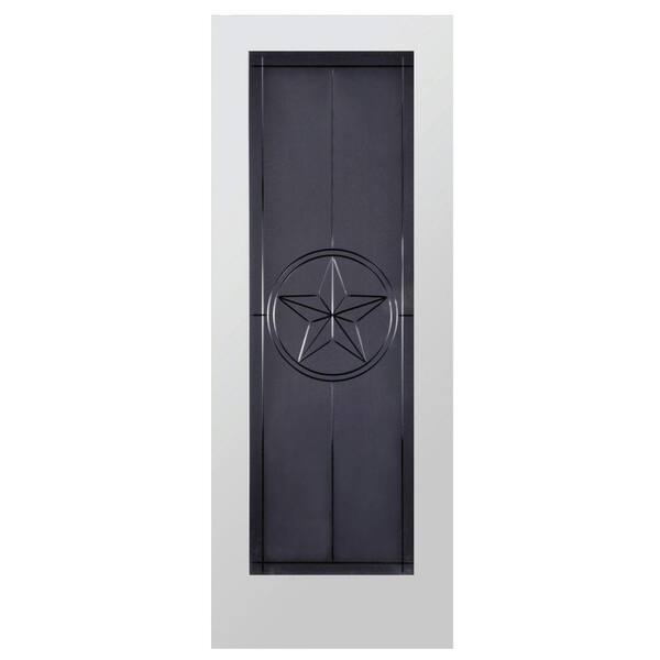 Steves & Sons Texas Star Full Lite Solid Core Pine Obscure Glass Interior Door Slab