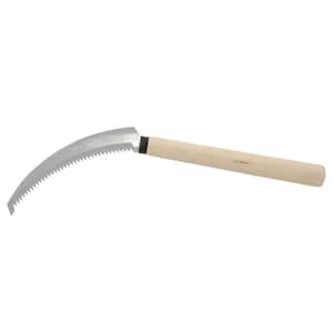 Harvest Knife/Weeding Sickle with Wood Handle 65 in. Serrated Stainless Steel Blade (Box of 3)