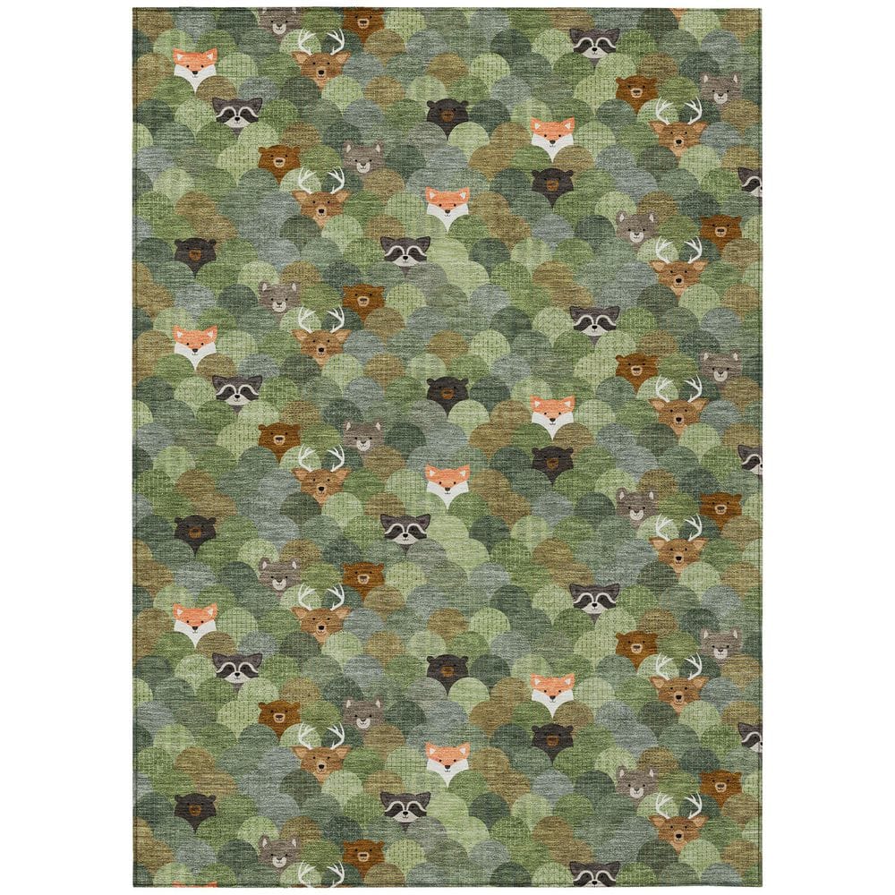 Chantille Machine Washable Indoor/Outdoor Abstract ACN2582 Olive 9 ft. x 12 ft. Area Rug price history on PriceWatchPro