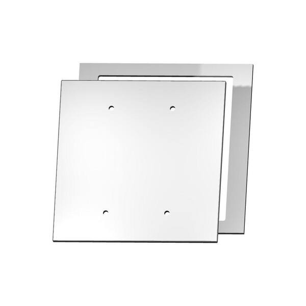 MirrEdge Crystal Cut Mirror 2 Blank Wall Plate with Clear Acrylic Spacer