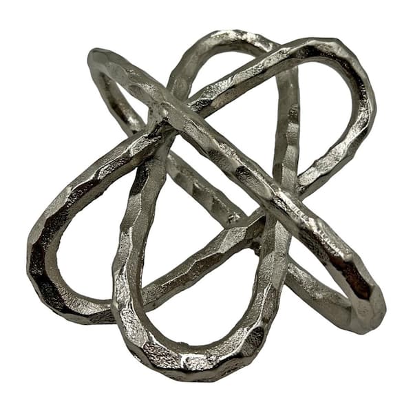 castellousa Silver Series Silver 3 in. x 8 in. Square Aluminum Metal Home Decor Object