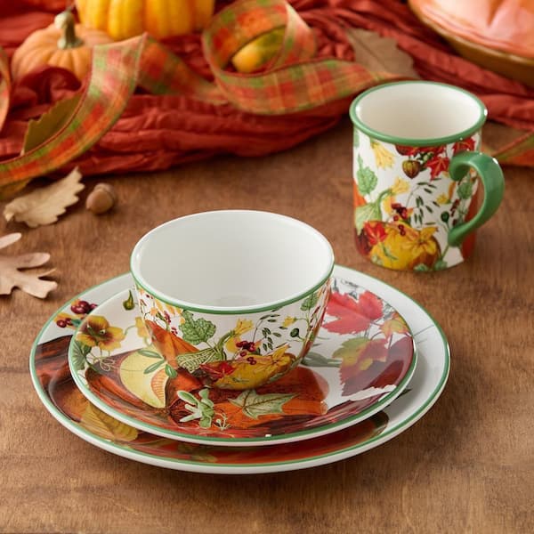 Certified International Harvest Fields 16-Piece Multicolored