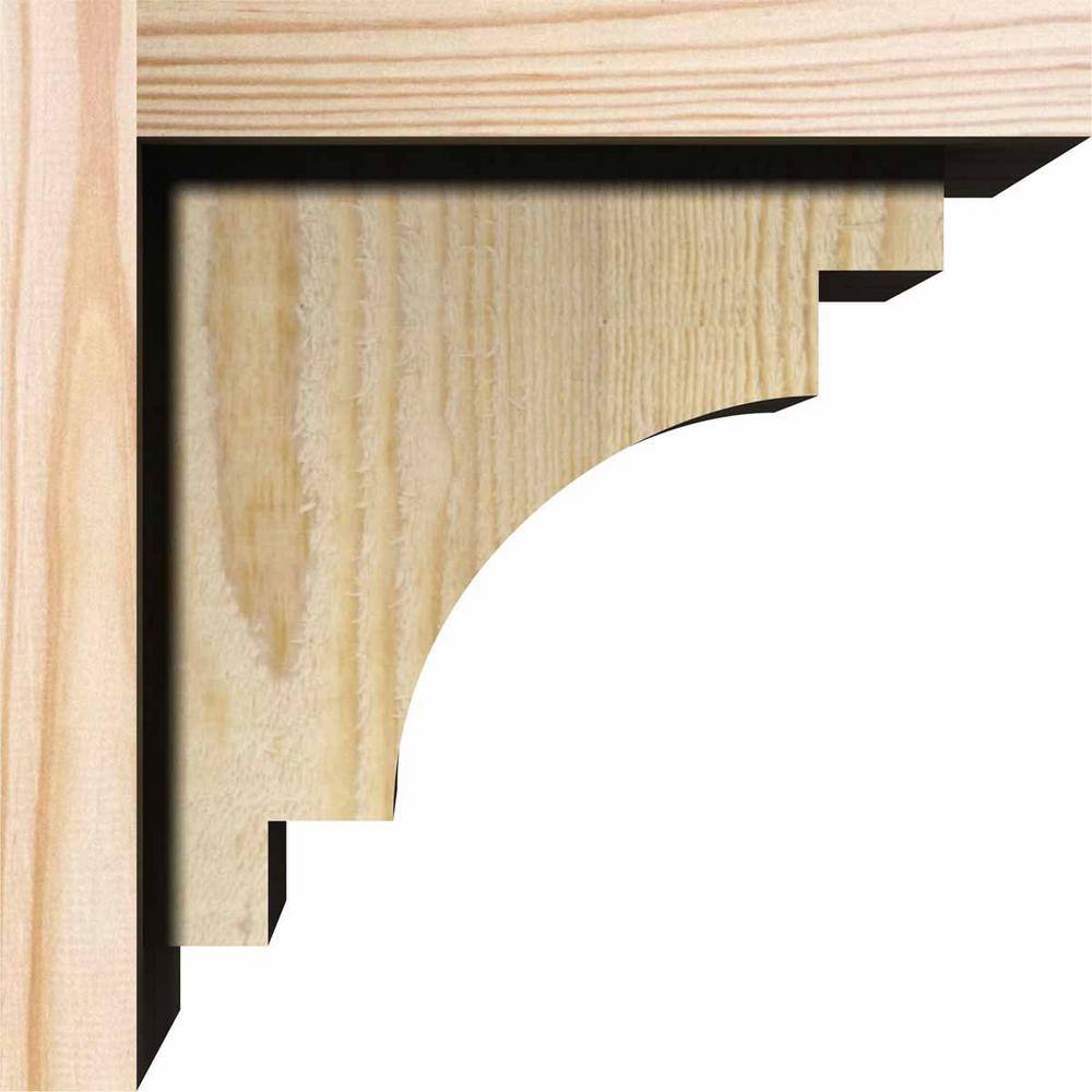 8" Douglas Fir Rough Sawn Mediterranean Corbel with Backplate